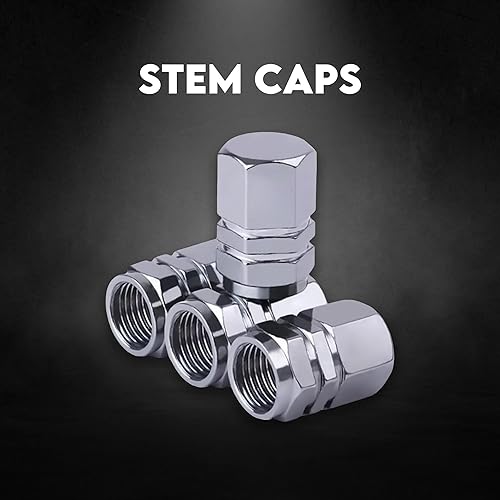 Miniatura 45 de Tapones para válvulas de neumáticos de automóvil, 4 unidades, cubiertas universales para vástagos, juego de tapas de válvula de neumático