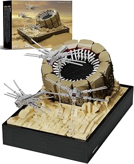 Sandworm Building Set, Sci-Fi Battle Diorama with Ornithopter, 1488PCS | Desert Diorama Display Model Kit, Collectible for Home Décor, Creative Building Toy Gift for Fans Women Men Teens 14+