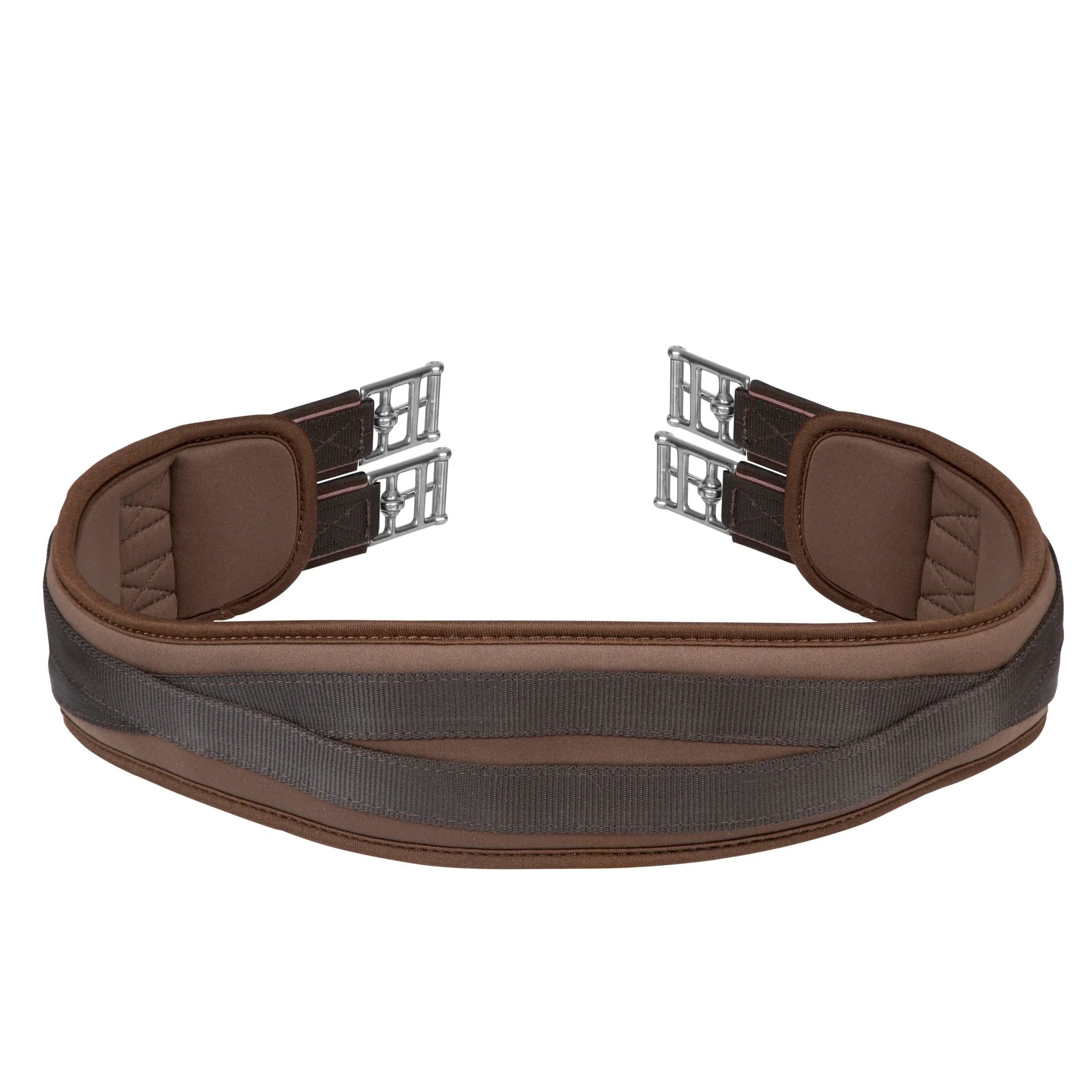 Shires Memory Foam Girth - Brown 52