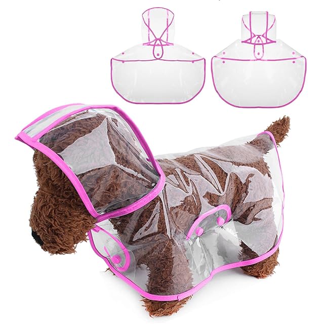 PETCUTE Chaqueta Impermeable para Perros Con Capucha, Resistente a la Lluvia y al Viento