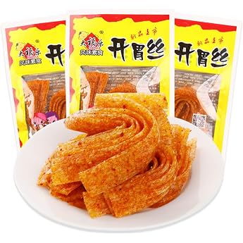 BaiLiSnacky Latiao Latio Chinese Snack Chinese Spicy Snacks Spicy Snacks Classic Hot Strips for Office Parties Spicy & Aromatic Pack of 10