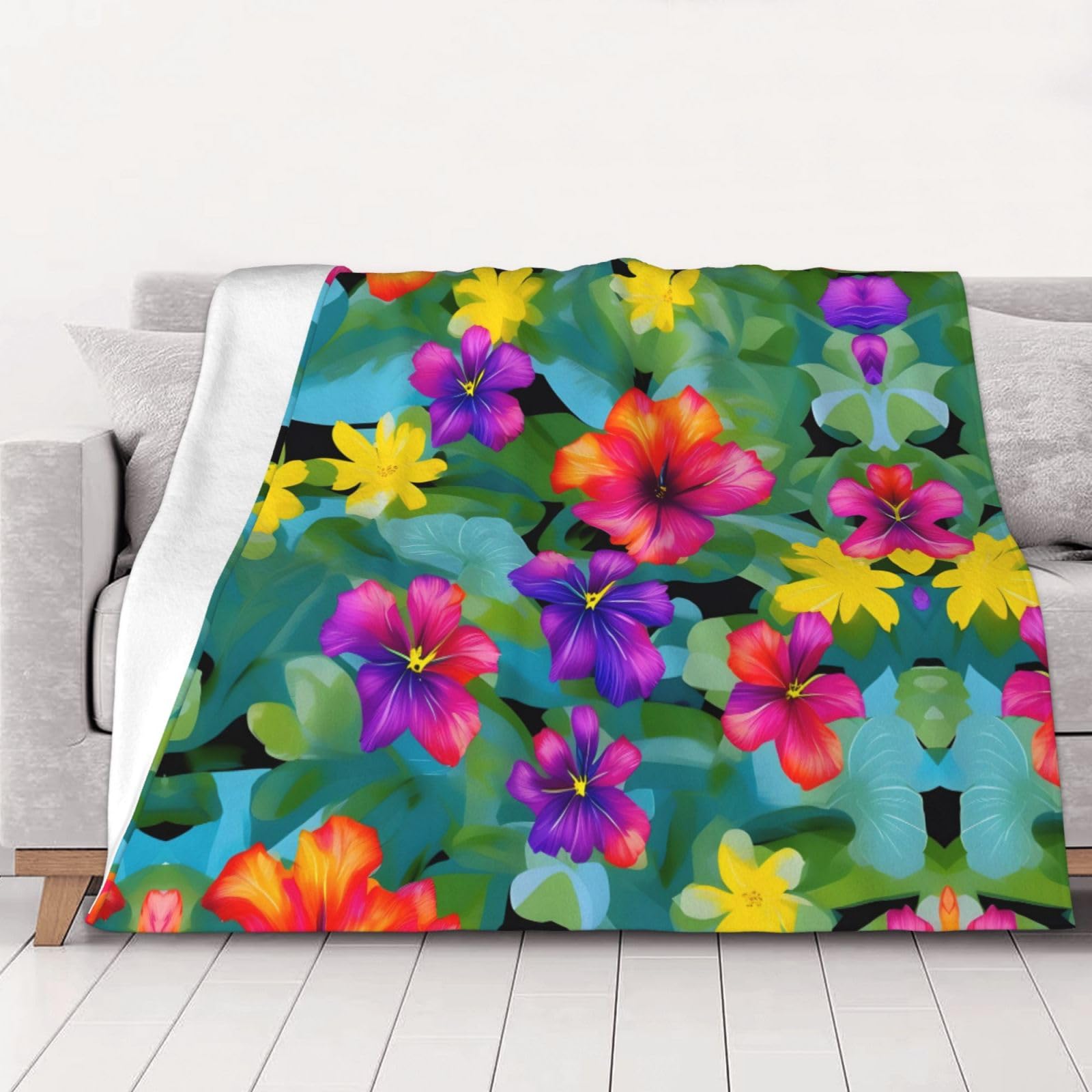 Couverture flanelle douce hawaïenne idée cadeau naissance et anniversaire