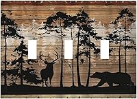 Vista 74 de Mid Century Morden Boho - Placa de pared para interruptor de luz dúplex de 1 banda, placa frontal decorativa eléctrica para receptáculo para baño