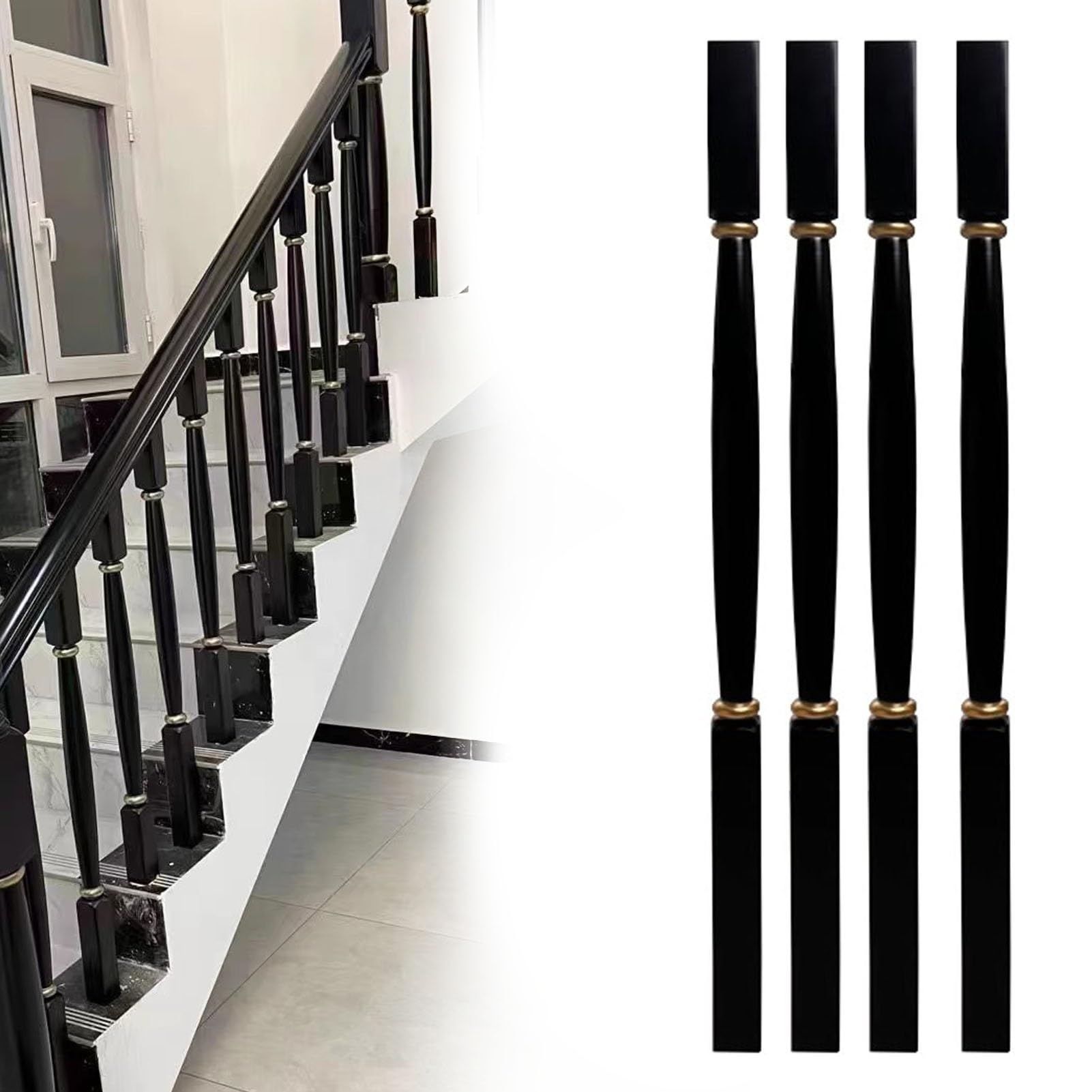 Barreaux modernes pour balustrade intérieure en bois noble pour main courante