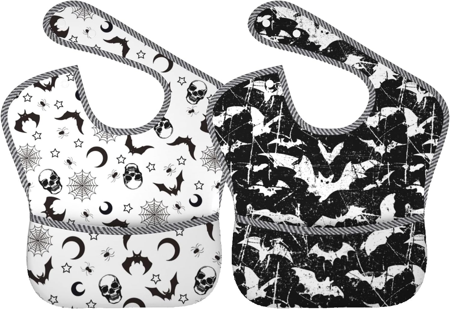 Bibs Cute Baby Stuff 2Packs for 6-24 Months Waterproof Washable Fabric