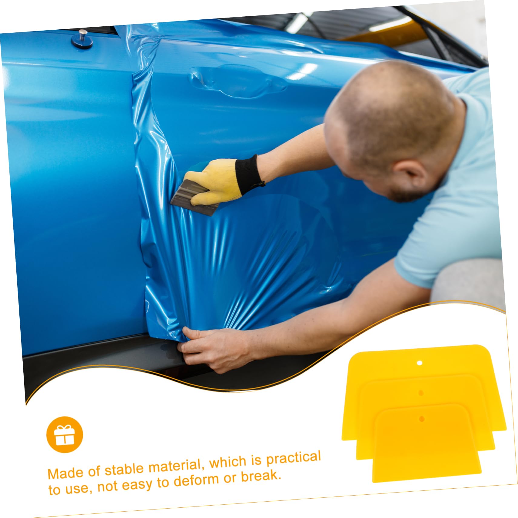 MOLUCKFU 3pcs Auto Body Filler Spreaders Scraper for Automotive Body Fillers Car Maintenance Tool Scratch- Design Versatile Set for Car