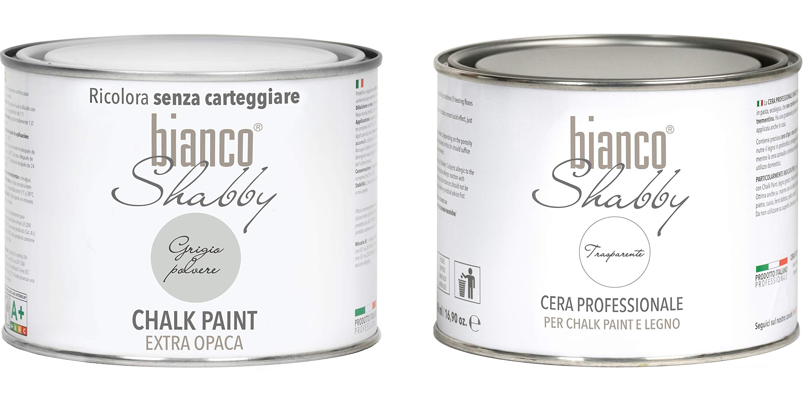 Chalk Paint & Cera Neutra - Pintura Shabby Chic + cera profesional, gris