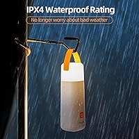 Vista 6 de Dawnrise LED Camping Lantern, Up to 350 Hours Rechargeable Camping Light, 4 Modes Outdoor Flashlight Lantern with Red Light, Water Resistant