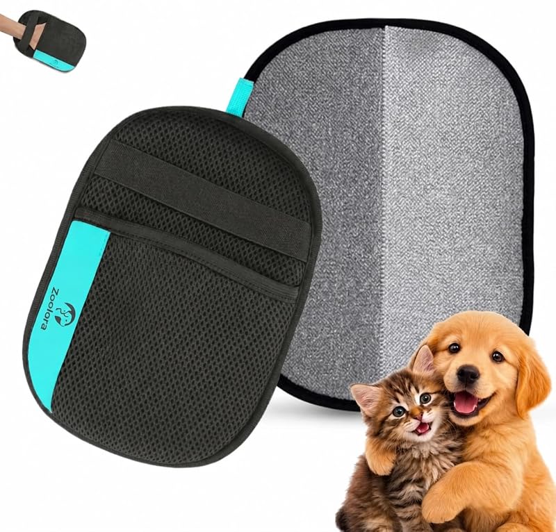 Luva Removedora de Pelos para Cães e Gatos Zoolora, Eletrostática e Lavável
