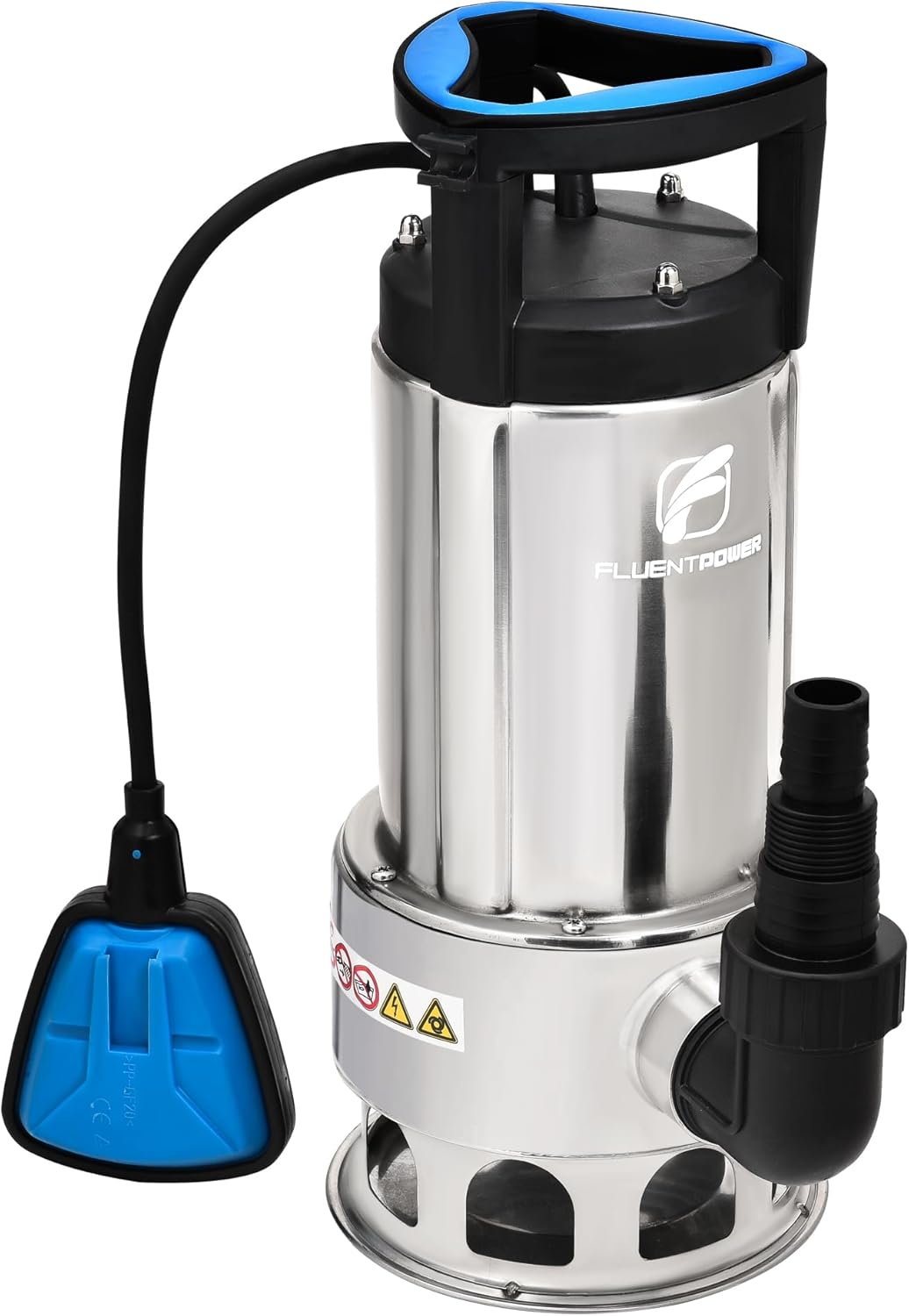 1HP 4000GPH Submersible Sump Pump Stainless Steel, Auto/Manual Control with 26-Foot Cord, Drain Clean/Dirty Water for Basement Flood Cellar Pool Pond Garden Hot Tub