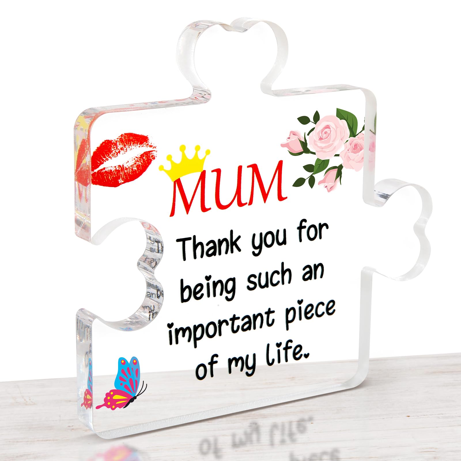 Honmok Mum Gifts For Mothers Day Gifts For My, Birthday Gifts From Daughter Son Kids, Puzzle Piece Acrylic Plaque, Gifts Ideas, Best Presents On Mother's Day Christmas