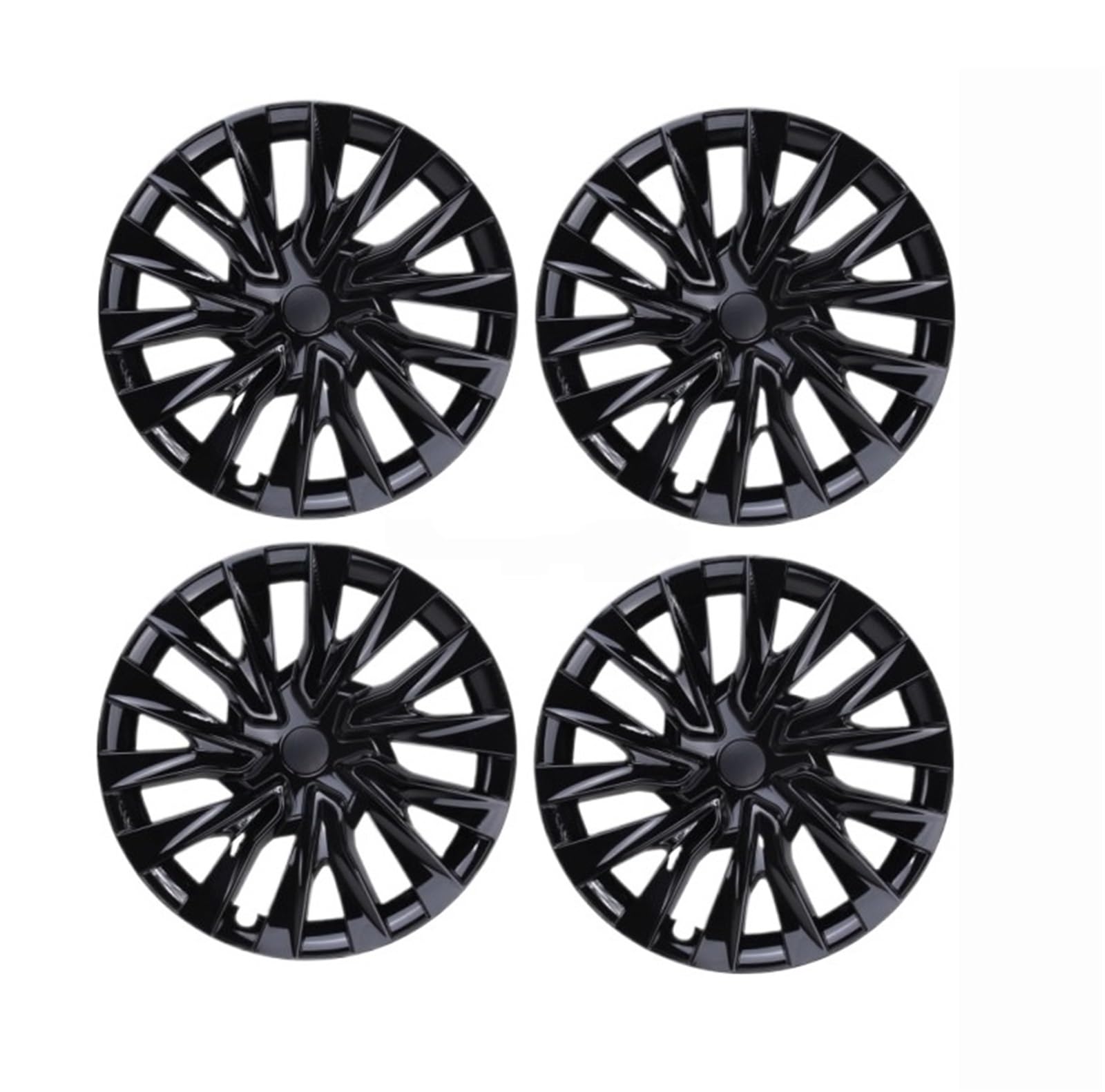 Wheel Trim Set For Tesla For Model 3 For Highland 18-Inch Wheel Cover 4PCS Hub Caps Replacement Wheel Cap Full Rim Cover Accessories 2024(4PCS Bright Black)