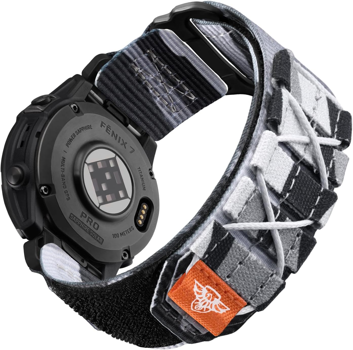 Bandletic 22mm Tactical Military Nylon Watch Band Compatible with Garmin Fenix 8 47mm/7/7 Pro/6/6 Pro/5/5 Plus/Instinct 3 2/Forerunner 970/965/955/945/745/Approach S70/S62/S60/Epix 2 Pro/Quatix 7/6/5