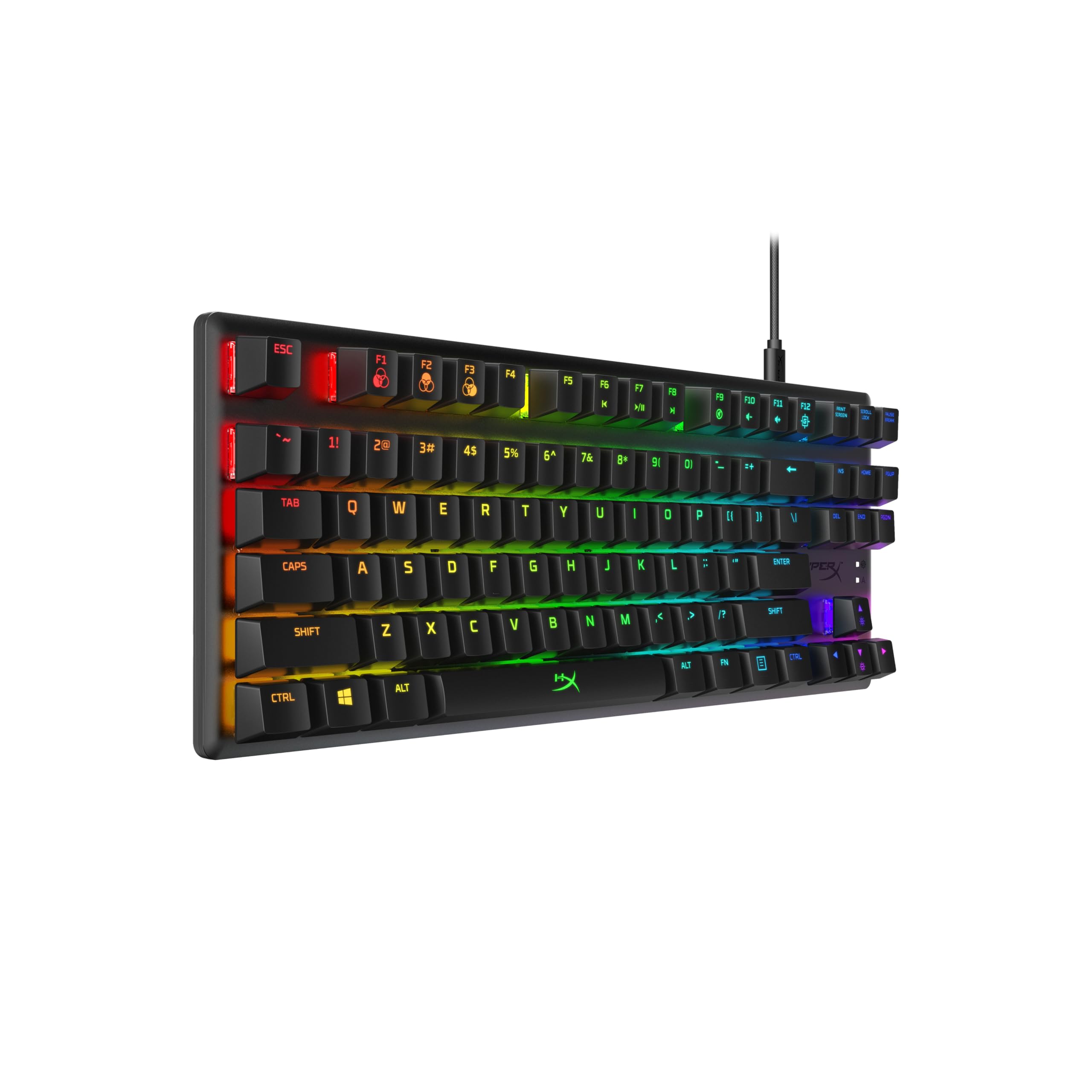 HyperX Alloy Origins Core – Teclado mecánico para videojuegos sin zona numérica – Factor de forma compacto – HyperX Blue – retroiluminación LED RGB (US Layout)