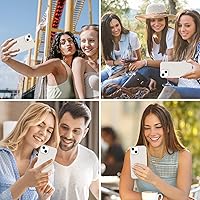 Vista 6 de Telaso Funda para iPhone 13, silicona líquida de goma de gel suave para iPhone 13, funda delgada con forro de microfibra a prueba de golpes, fundas