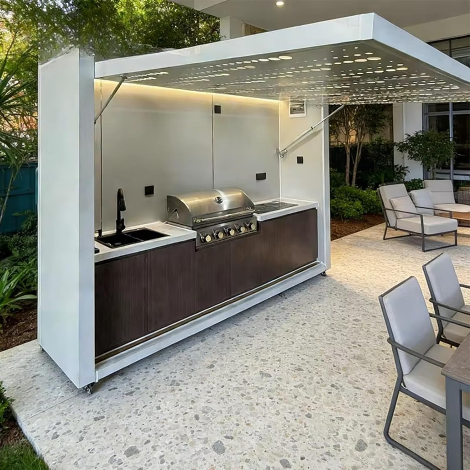 Outdoor Kitchen Stainless Steel Portable Outdoor Cooking Workstation