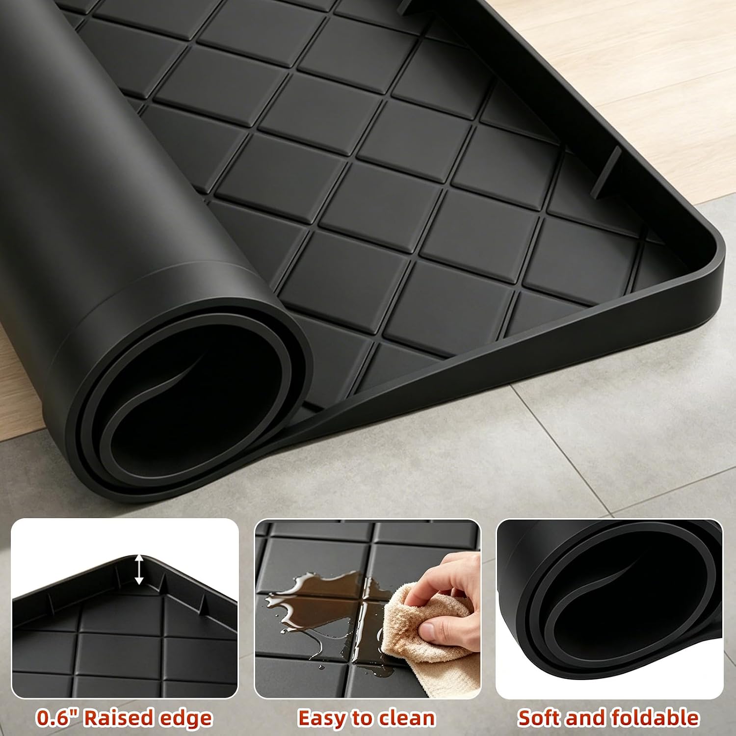 32 x 30 Inch Washer Drip Tray for Laundry Room Floors, Washing Machine Pan Mat for Everyday Drips Under Appliances