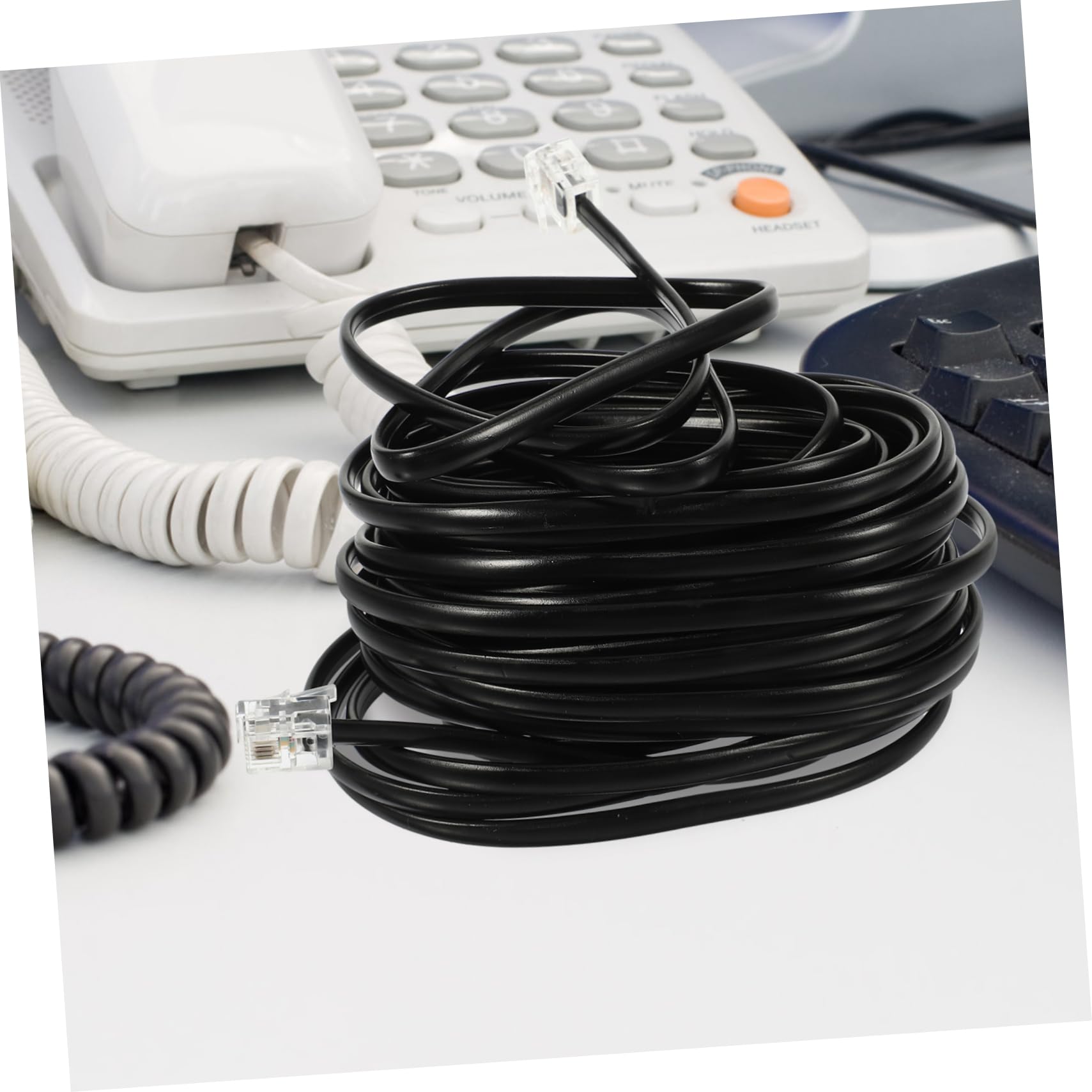OSALADI 4pezzi Cavo Telefonico Coiled Cavo Per Linee Fisse Resistente e Durevole Facile Da Usare Per Telefono e Ricevitore