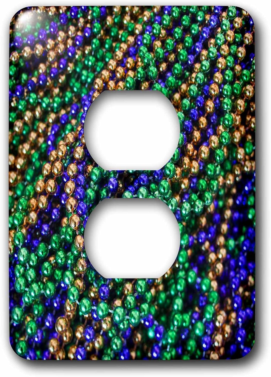 3dRose LLC lsp_90499_1 Louisiana New Orleans Market Mardi Gras Beads Us19 Wbi0184 Walter Bibikow Single Toggle Switch