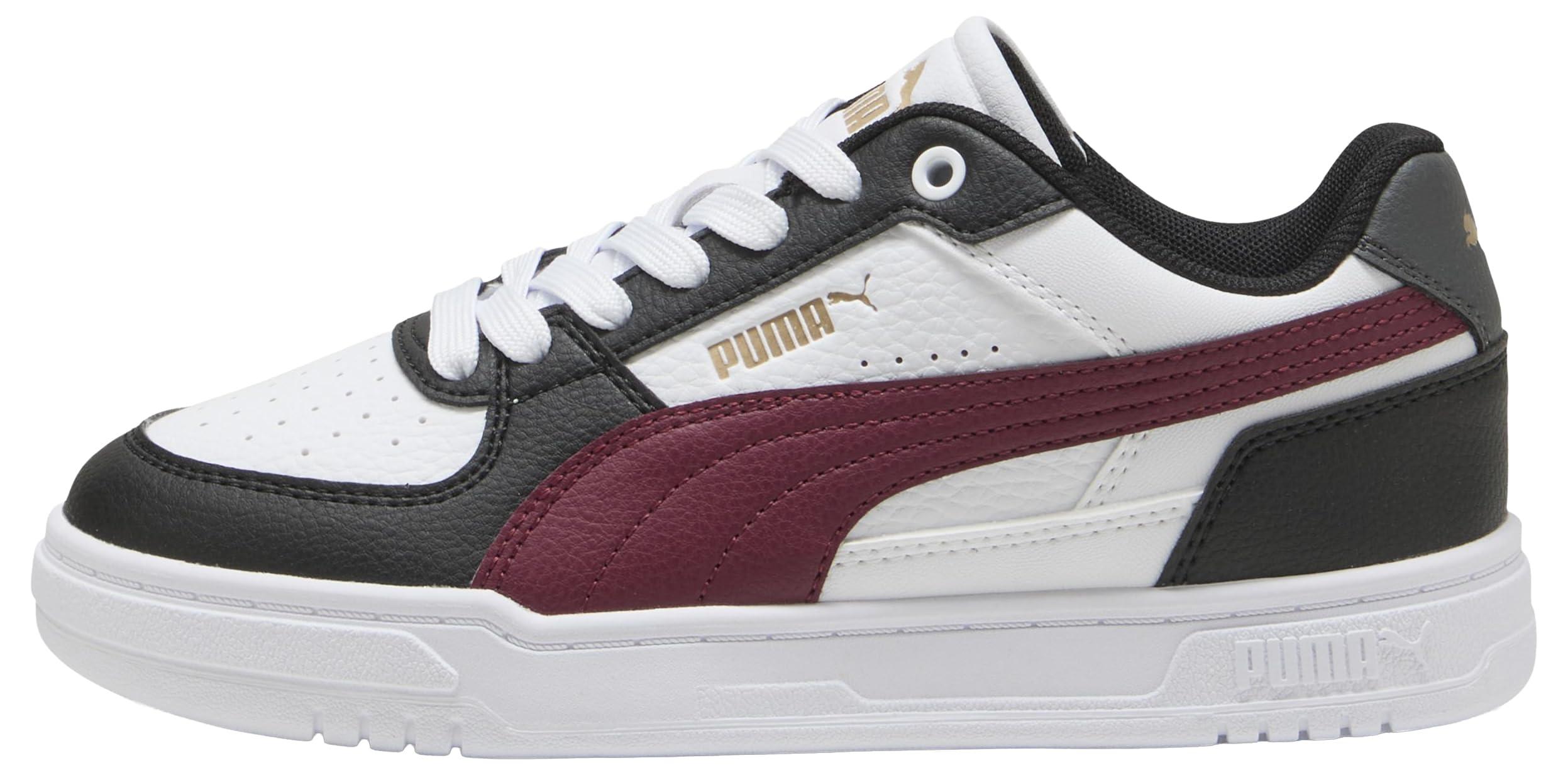 PUMA CAVEN III JR Sneaker, Black-Team Regal RED White, 4.5 UK