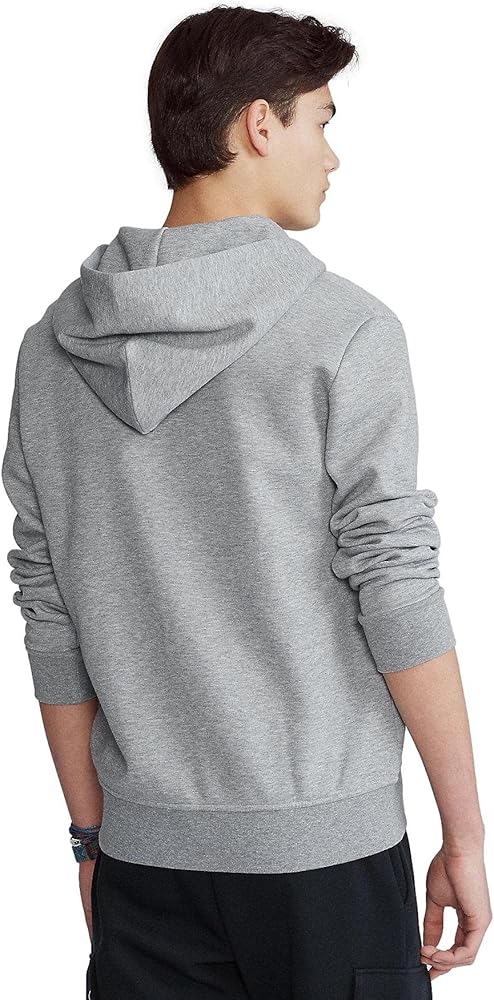 POLO RALPH LAUREN Double Knit Tech Fleece Hoodie - M - AshGrey at