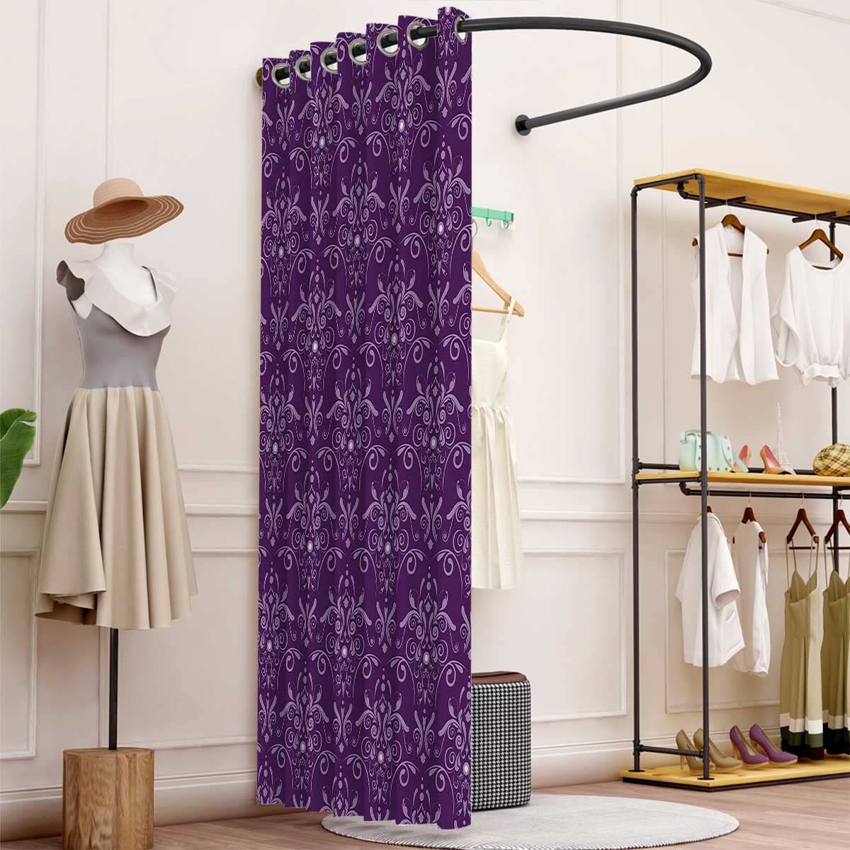 Eggplant Window Curtain Panels Purple Lilac Drapes Short Room