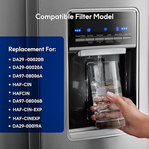 Miniatura 7 de 3 paquetes de repuesto de filtro de agua para refrigerador DA2900020B para DA2900020AB, DA29-00020B-1, HAF-CINEXP, 46-9101