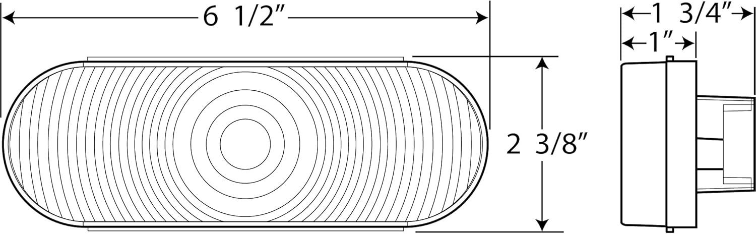 Optronics BUL002CBP One 6" Oval Sealed DOT LED Back-Up Light