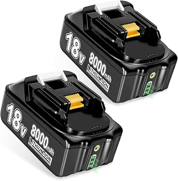 2Pack 8.0Ah Replace for Makita 18v Battery
