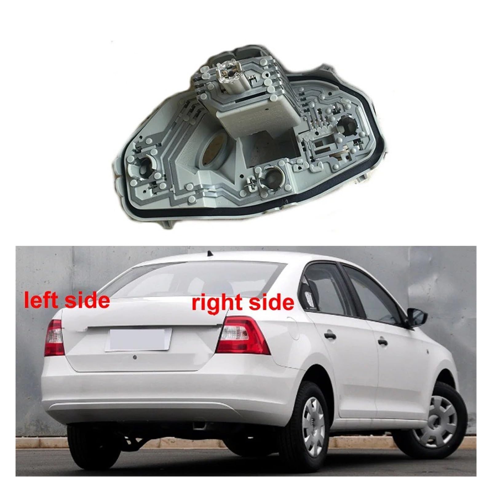 Placa De Circuito De Luz Trasera Compatible con Skoda Rapid 2013-2017. Placa De Circuito De Luz Trasera De Repuesto. Base De Bombilla. Soporte De Portalámparas De Luz Trasera.