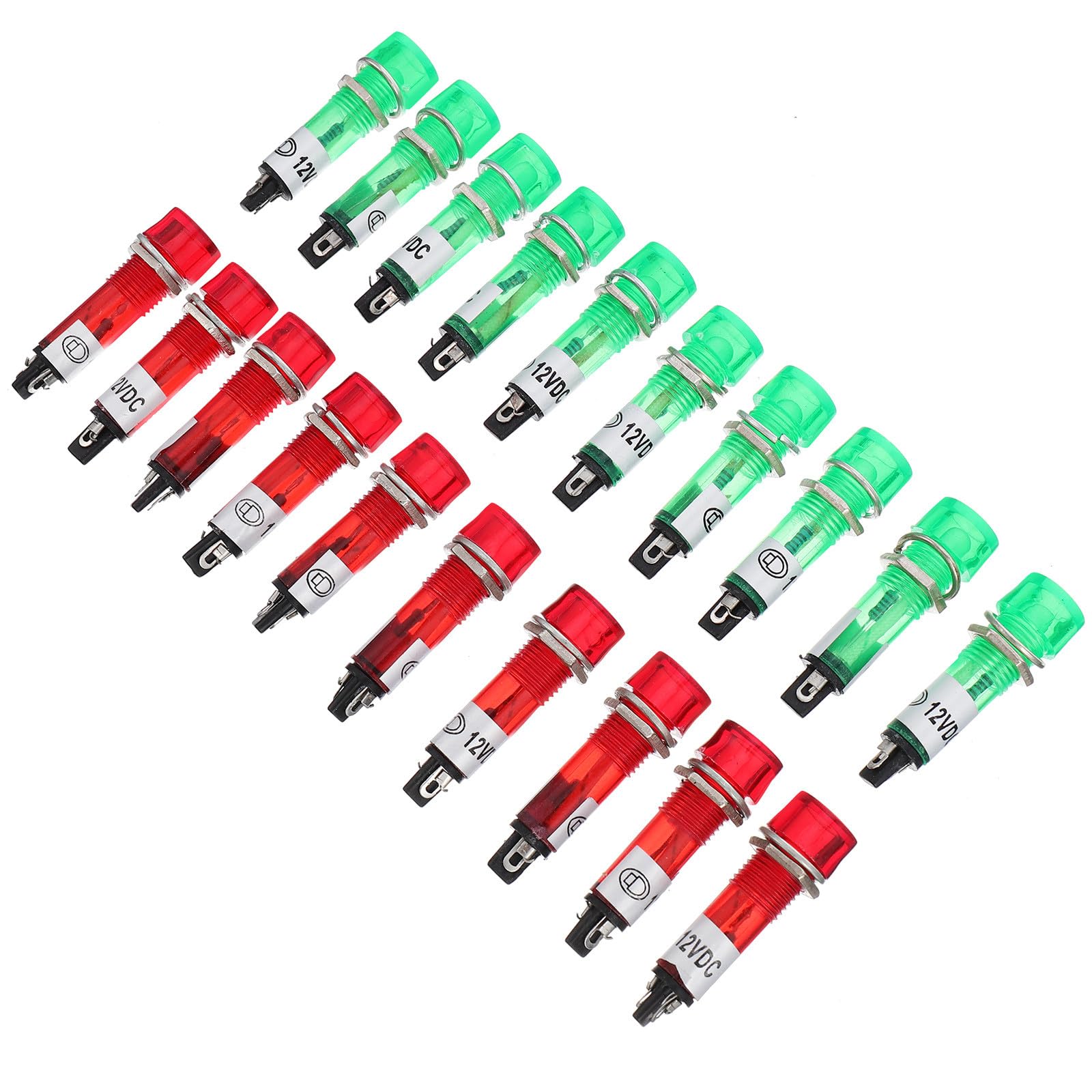 POPETPOP Voyants Indicateurs LED 10mm 20 Pièces pour Congélateur et Armoire, Plastique Solide, Conductivité Forte, Connexion Facile pour Indication D'état et Alarme