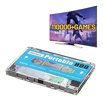 Kinhank , Launchbox エミュレータ 外付けHDD 500gb Kinhank 500G Portable External Game Hard Drive Disk, Built