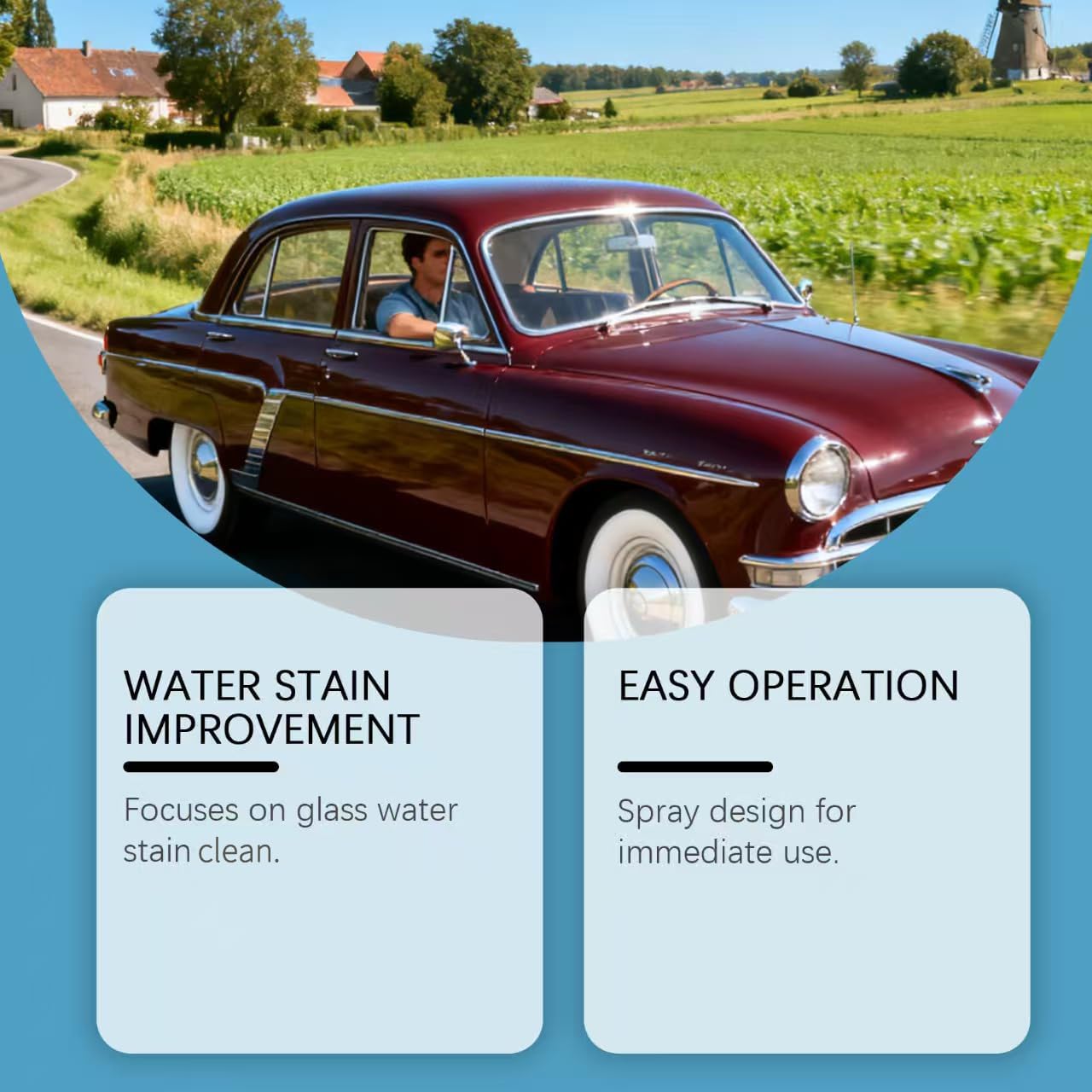 Hard Water Spot Remover, Windshield Cleaner, Stain Remover Spray for Glass, Paint, Car Window Cleaner, Restores Gloss with Protection, for Cars, Trucks, Motorcycles, RVs (5Pcs)