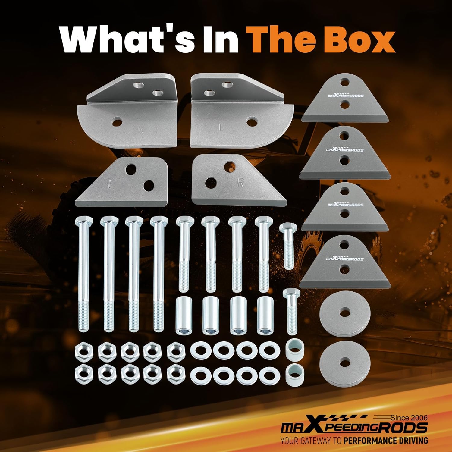 maXpeedingrods 2" Lift Kit for Polaris RZR 570 2012-2022, SxS Suspension Lift Fits 27" Tires