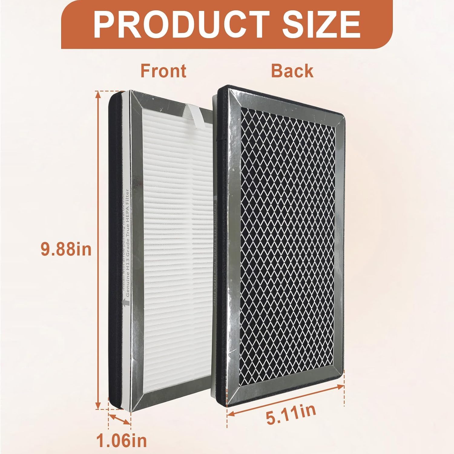 MA-15 Luftreiniger-Ersatzfilter für Medify Air 15 Serie, Wildfire Rauch, Gerüche, Tierschuppen, 3-in-1 mit Vorfilter, H13 HEPA und Aktivkohle für 99,7 % ige Entfernung (8 Stück, weiß)