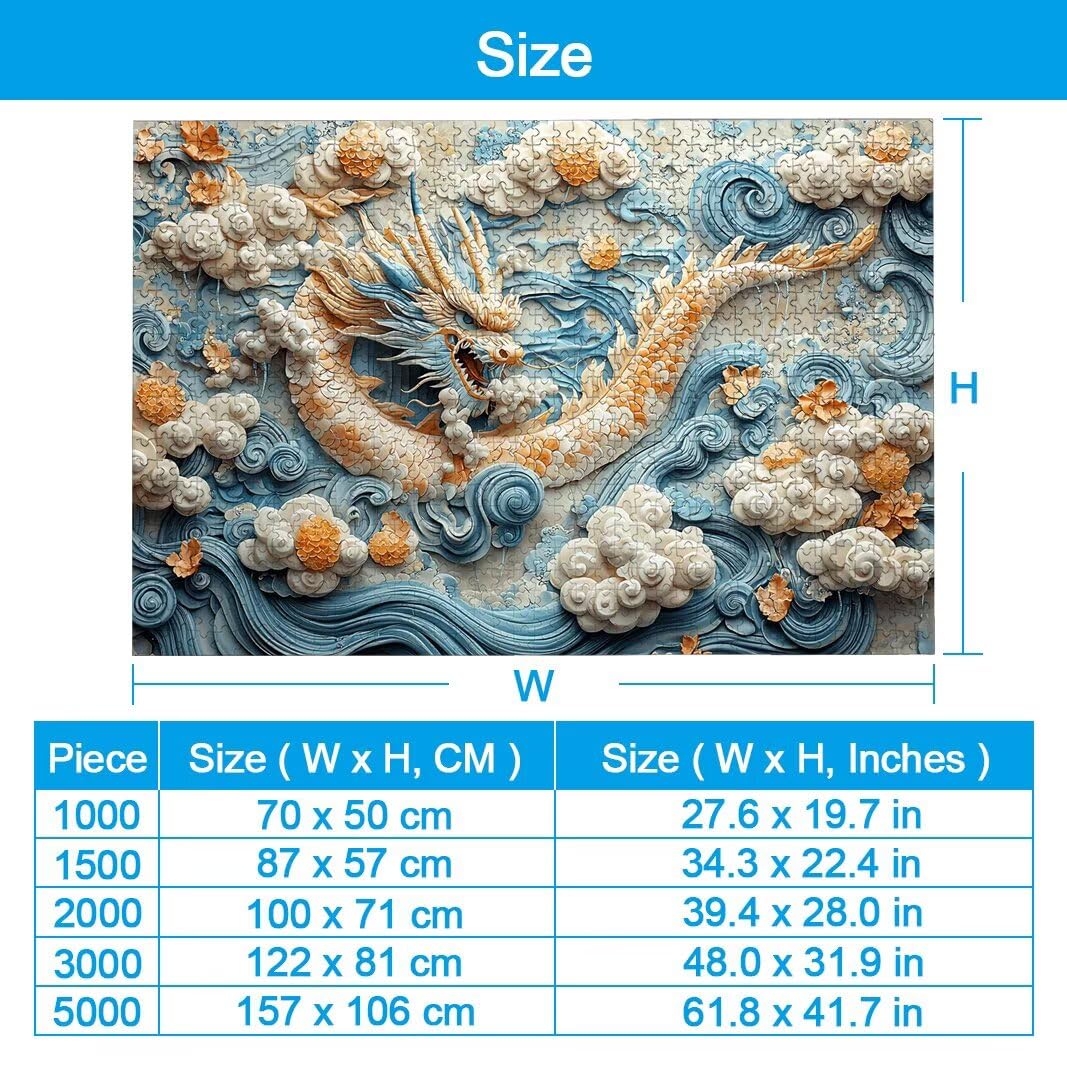 Puzzle 3000 Pièces Adultes, Puzzle 3000 Pieces Dragon, Cadeau Femme -2116
