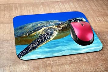 Turtle Gaming Mousepad Sea Turtle Sea World Blue Ocean Mouse Pad Mouse Mat for Computer Desk Laptop Office 9.5 X 7.9 Inch Non-Slip Rubber