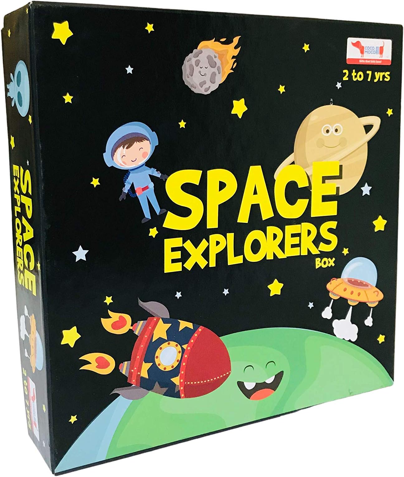 CocoMoco Kids Space Explorers – Solar System for Kids Game 5 Activity Box with Puzzle – Educational Learning Toy and Birthday Return Gift for Boys Girls 3-8 Years