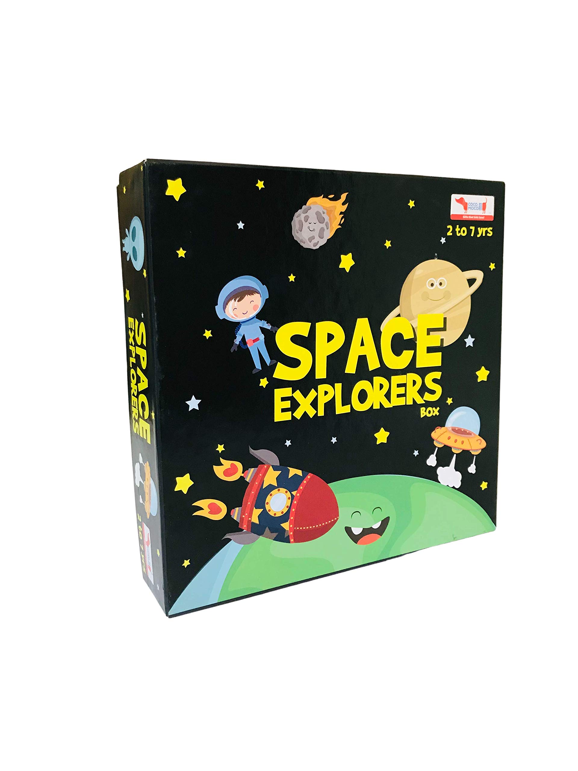 CocoMoco Kids Space Explorers – Solar System for Kids Game 5 Activity Box with Puzzle – Educational Learning Toy and Birthday Return Gift for Boys Girls 3-8 Years