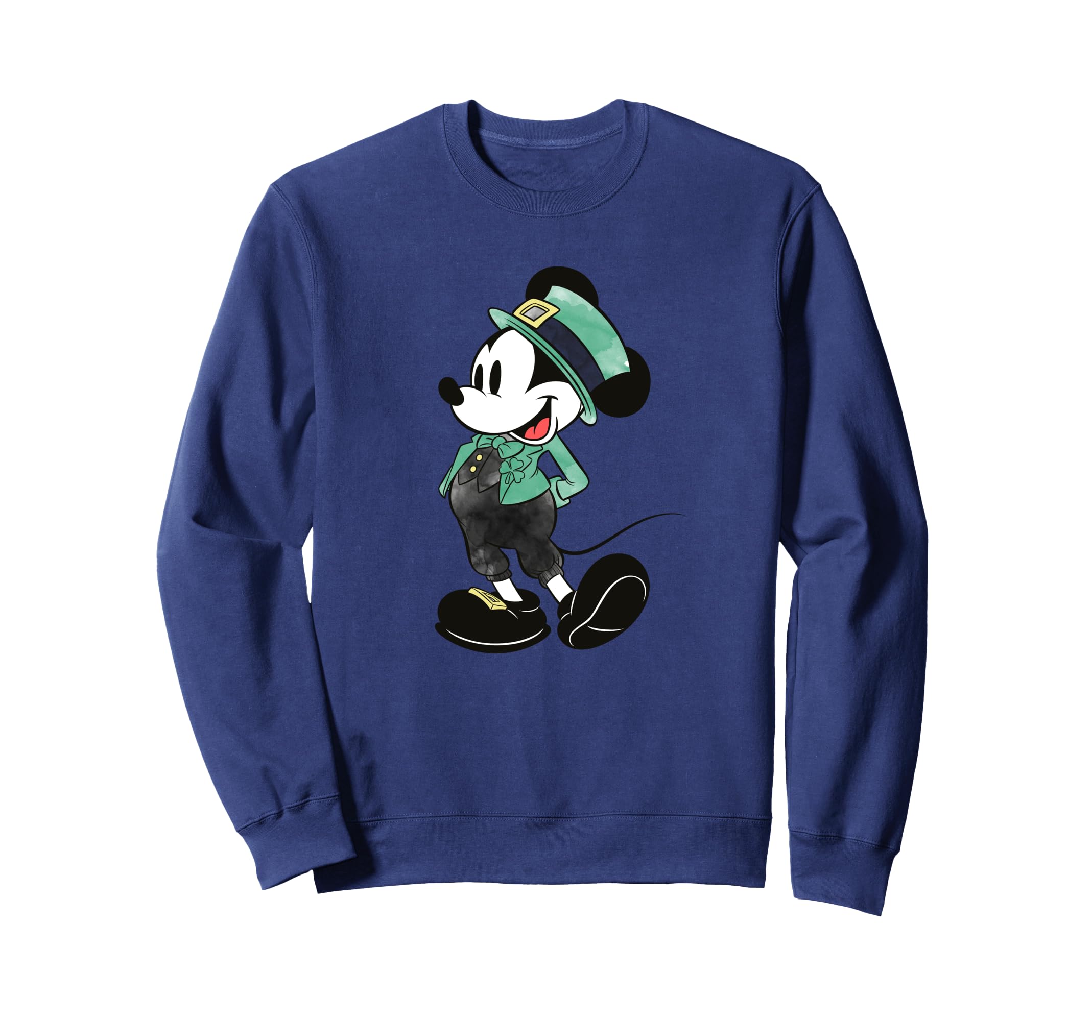 Sweatshirt Disney Mickey vert pour fêter la Saint-Patrick entre amis