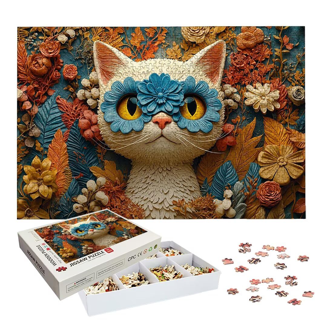 Puzzle Gatto, Puzzle 1000 Pezzi per Adulti, Regalo Donna/Uomo -2517
