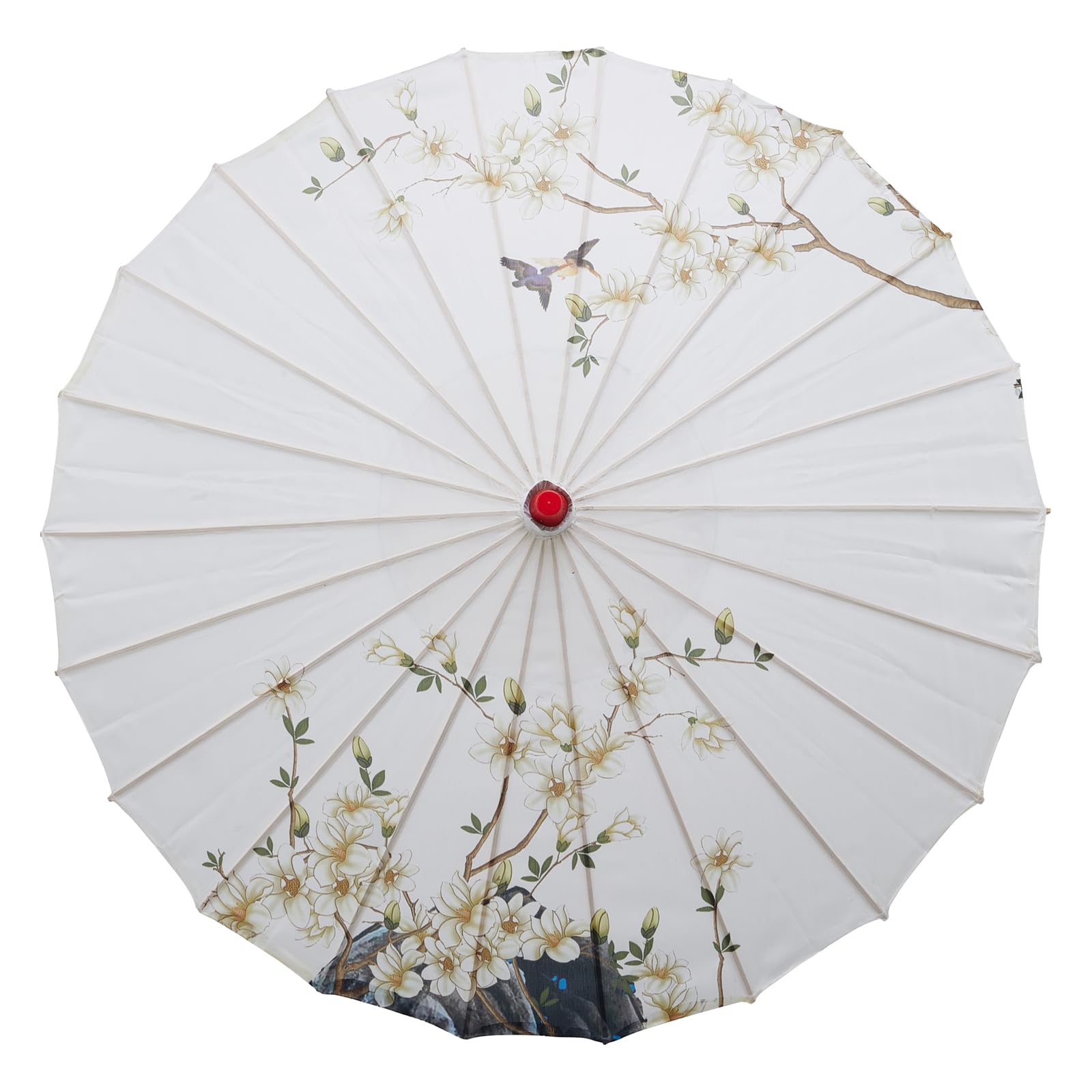 Rannyfol 33'' Silk Chinese Umbrellas for Women, Improved Oiled Paper Chinese Umbrella for Costumes Wedding Decoration, Paper Parasol Umbrella for