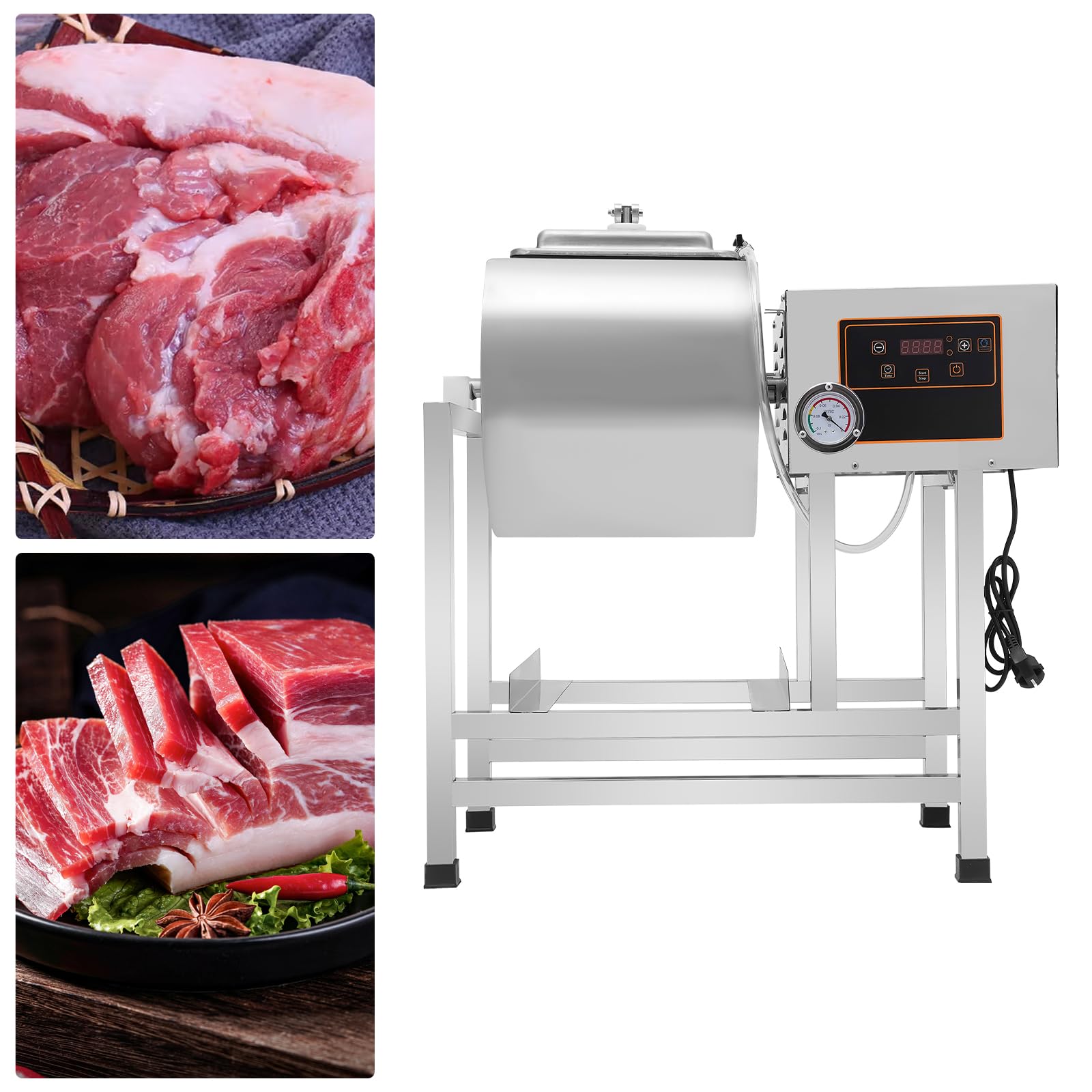 Fleischwolf Elektrisch 38L Fleischwolf Edelstahl Meat Grinder Hackfleisch Maschine Fleischerei 220V Fleischwölfe Fleischsalzmaschine Mischer Menger Fleischmischer 78 x 42 x 83 cm