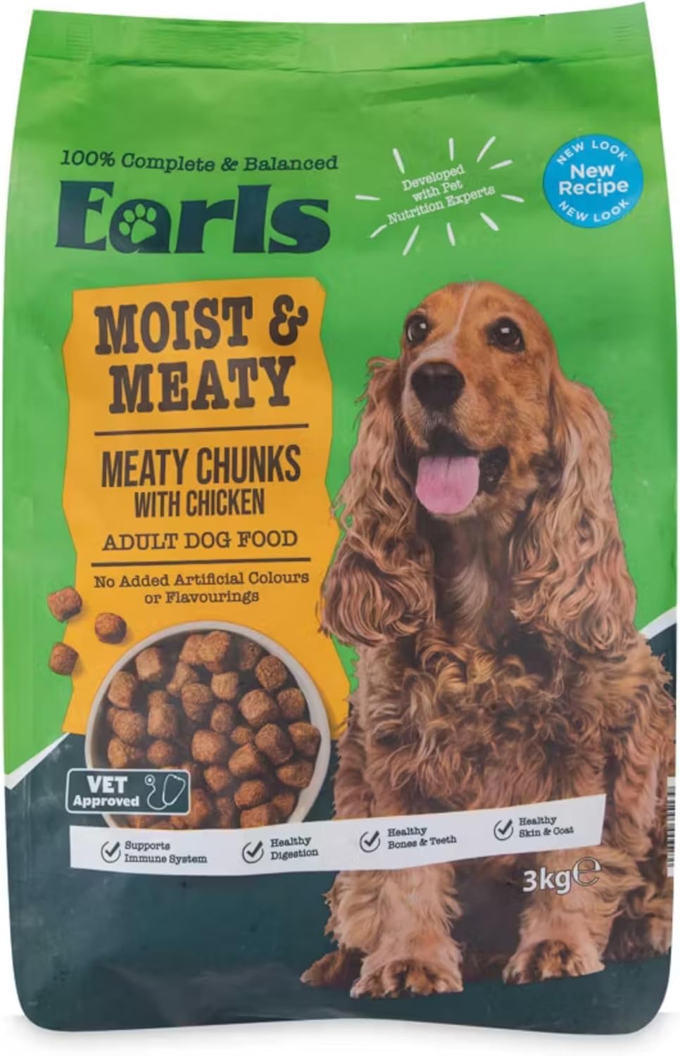 Ark Future Earls Complete Moist & Meaty Dog Food – Meaty Chunks – Adult Dog Food with Vitamins, Prebiotics & Minerals – Supports Digestion, Immunity & Healthy Coat (Chicken)