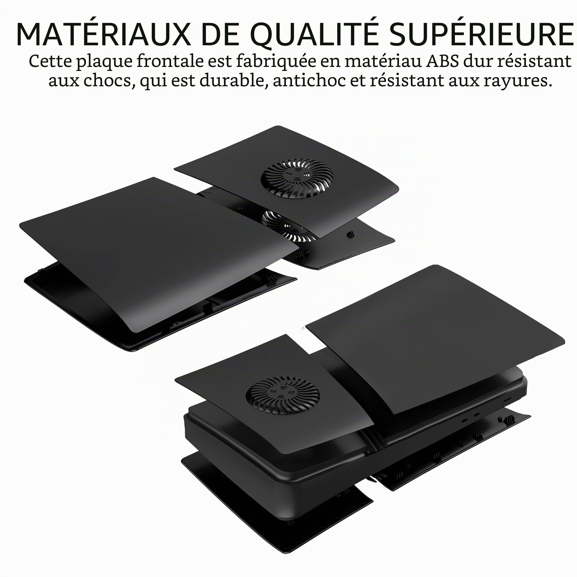 DOBEWINGDELOU Faceplate pour P5 Pro Digital Edition avec grille de refroidissement et filtre à poussière, cache console de rechange Noir