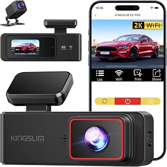Wireless Dash Cam Front and Rear 2K, WiFi APP Dash Camera for Cars with 1.5 Screen, Mini Dashcam Front and Back Support G-Sensor/Time Lapse 2 Kinds Parking Monitor