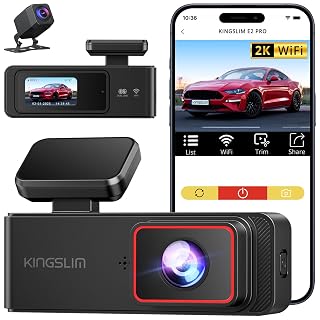 Wireless Dash Cam Front and Rear 2K, WiFi APP Dash Camera for Cars with 1.5'' Screen, Mini Dashcam Front and Back Support G-Sensor/Time Lapse 2 Kinds Parking Monitor - Amazon product rated Grade A