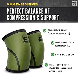 Element 26 Knee Sleeves for Weightlifting (Sold as a Pair) - 6mm Premium Neoprene for Compression, Mobility, and Warmth - Compression Sleeve for Functional Fitness, Squats, Deadlifts (Medium, OD Green)