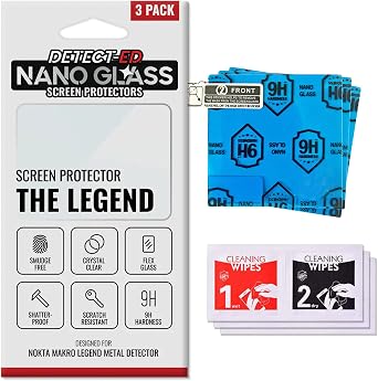Nano Glass Screen Protector for Nokta Legend Metal Detector, 3-Pack
