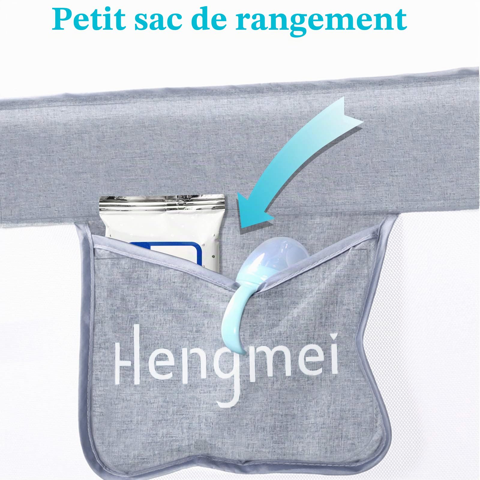 LZQ Barrière de Lit Enfants Bébés, Garde-Corps de sécurité avec Housse antidérapante, Protection Bord de Lit pour Sécurité des Enfants Bébés Portable Bedrail 180 x 70 x 25 cm (180 cm)